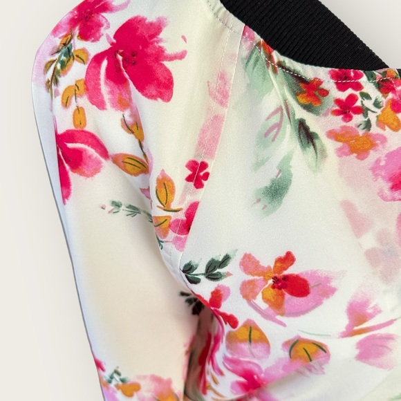 Sanctuary Pink Floral Bomber Jacket, Size M - Picture 7 of 13